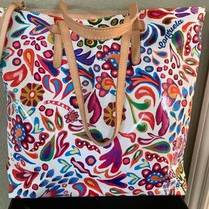 Consuela White Swirly Slim Tote